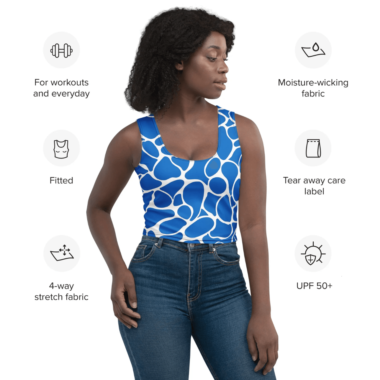 Splash Crop-Top - Trandoo