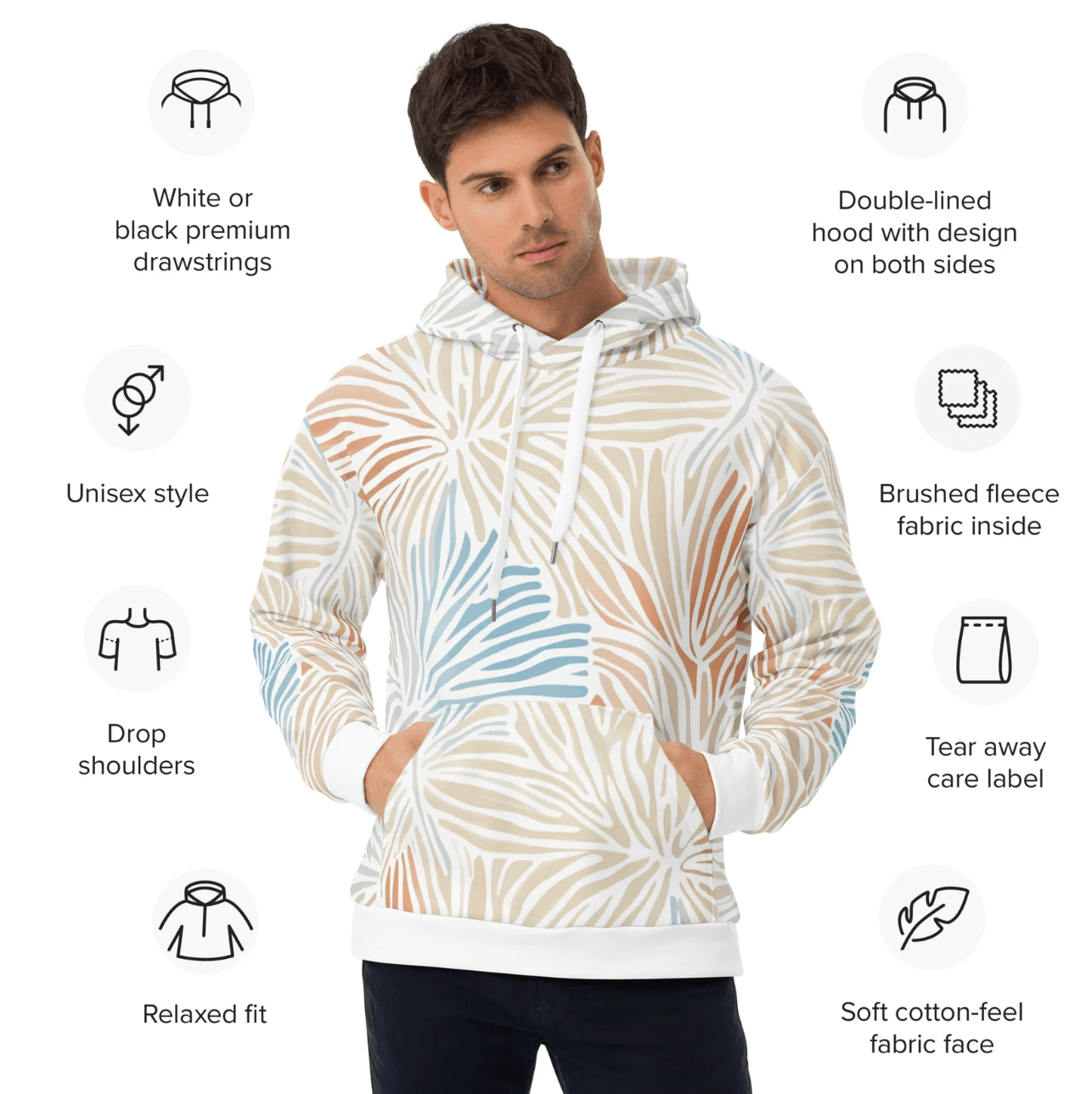 Sandbloom Unisex-Kapuzenpullover - Trandoo