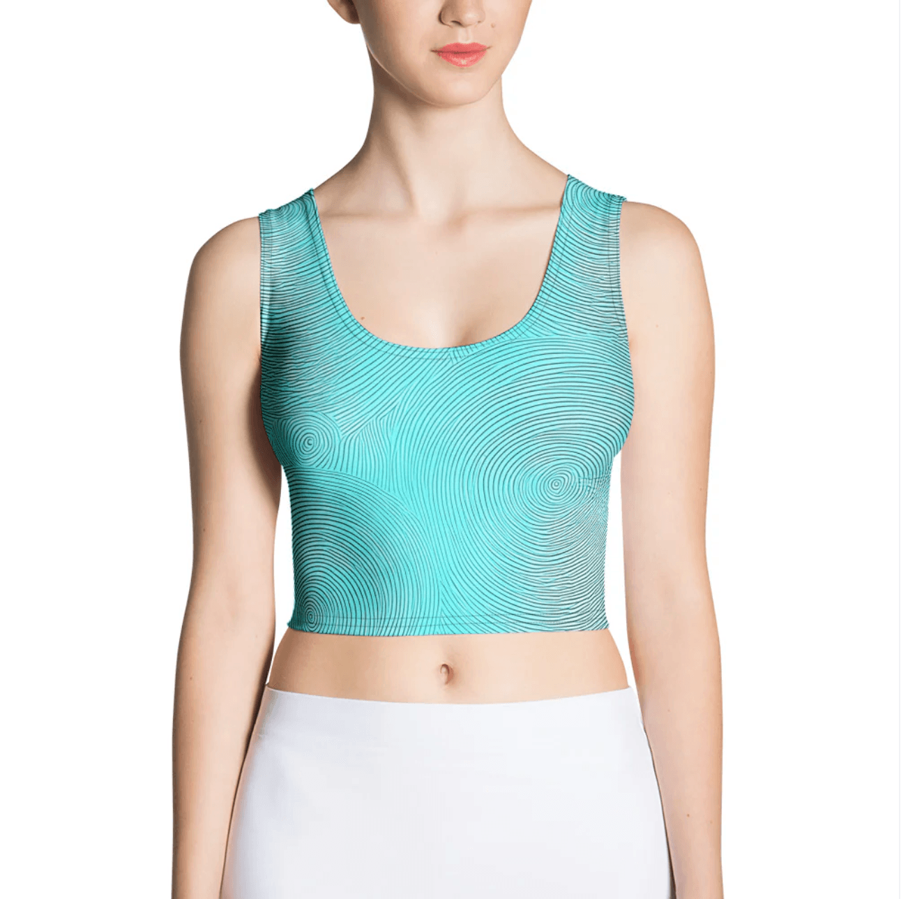 Blue Ripple Crop-Top - Trandoo