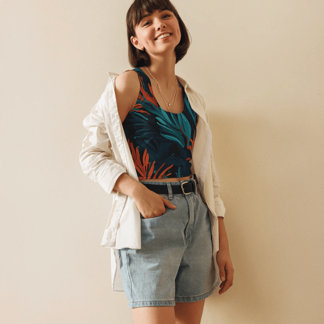 Flare Crop-Top - Trandoo