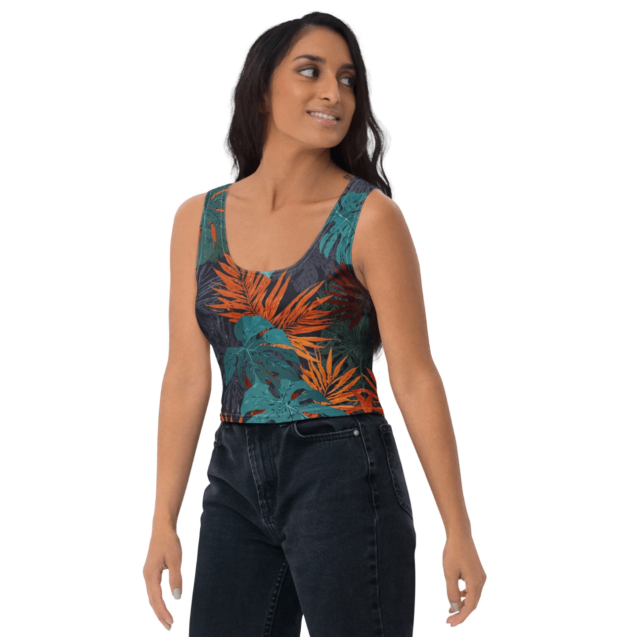 Midnight Jungle Crop-Top - Trandoo